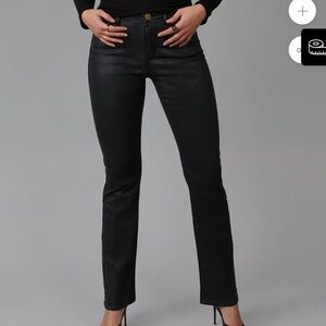 Lola Jeans BILLIE-CBC High Rise Bootcut Coated Black Jeans New With Tag Size 31”